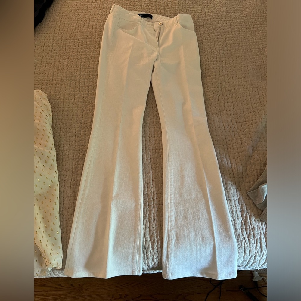 3x1 flare white jeans